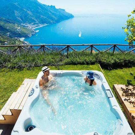 Sea View Villa In Ravello With Lemon Pergola, Gardens And Jacuzzi - Ideal For Elopements Kültér fotó