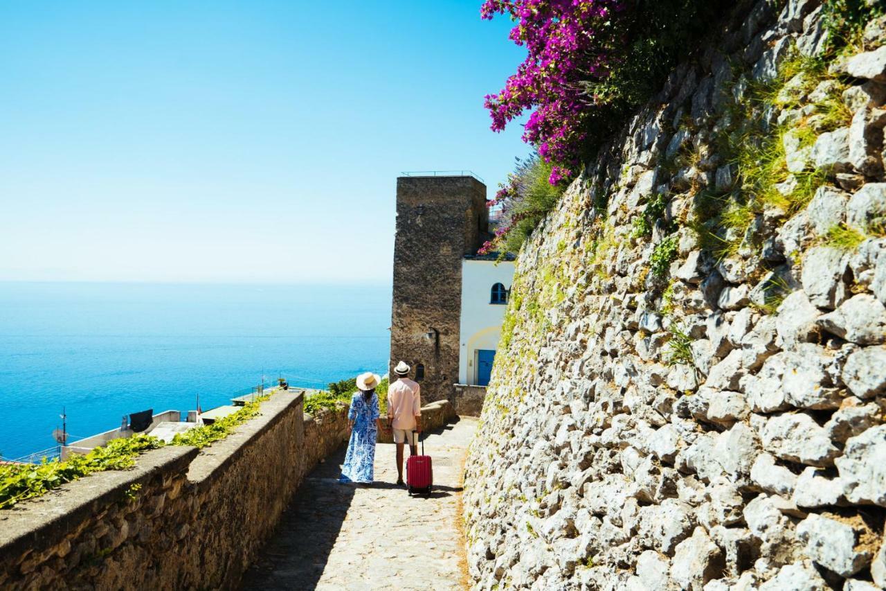 Sea View Villa In Ravello With Lemon Pergola, Gardens And Jacuzzi - Ideal For Elopements Kültér fotó