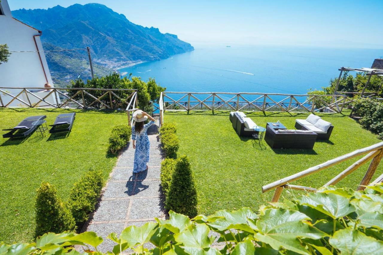 Sea View Villa In Ravello With Lemon Pergola, Gardens And Jacuzzi - Ideal For Elopements Kültér fotó