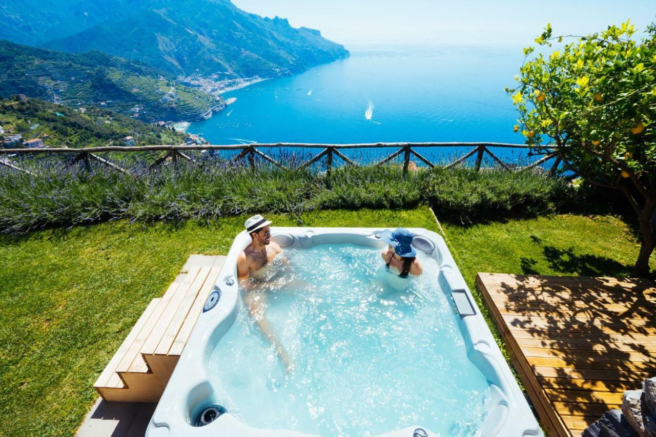 Sea View Villa In Ravello With Lemon Pergola, Gardens And Jacuzzi - Ideal For Elopements Kültér fotó